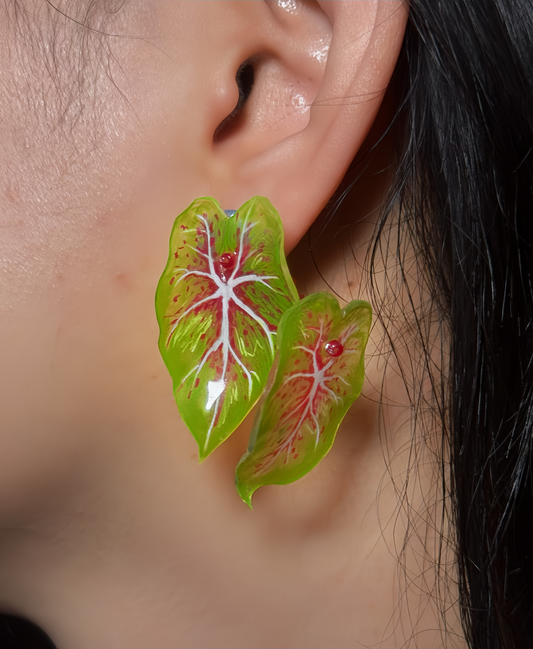 Caladium “Miss Muffet” — Ohrringe