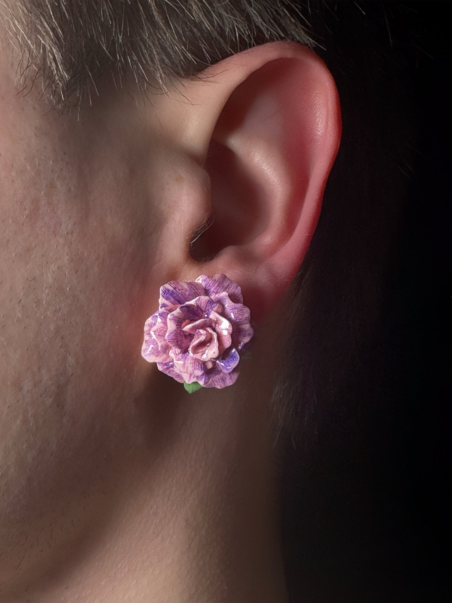 Purple Carnation — Ohrringe