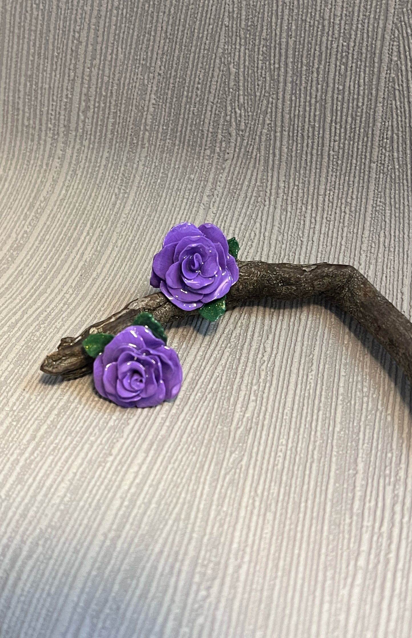 Lila Camellia — Ohrringe