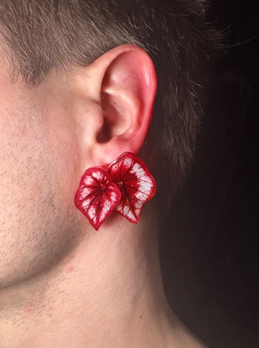 Begonia „ Tambourine “ - Earring